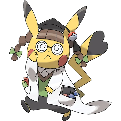 Pikachu Ph.D. Illustrazione ufficiale di 