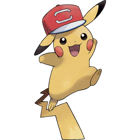 Pikachu (Alola Cap) Illustrazione ufficiale di 