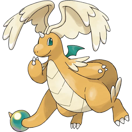 Mega Dragonite Illustrazione ufficiale di 