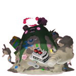 Gigantamax Garbodor Ilustración oficial de 