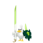 Sirfetch'd game sprite